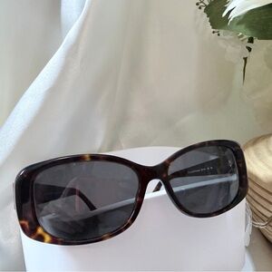 Coach Brown Tortoiseshell Sunglasses with Dark Lenses